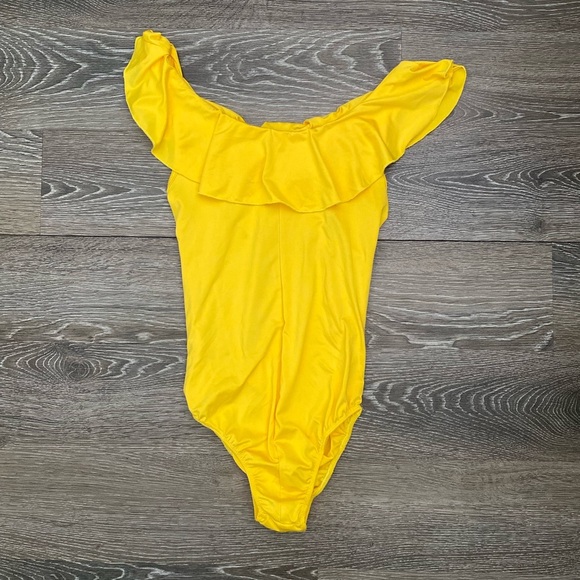 Yellow One-Piece Swimsuit - Picture 2 of 2